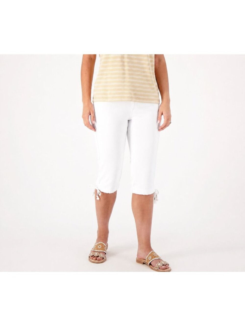 Belle by Kim Gravel Skimmer Size 28W Regular Flexibelle Capri w/ Rope Minimalist